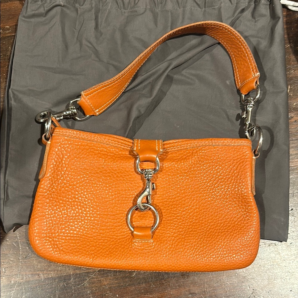 Orange miu miu Leather Shoulder Bag